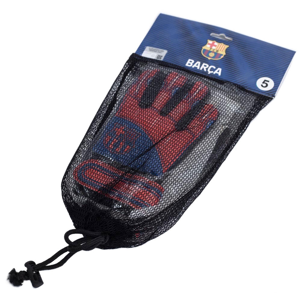 Official FC Barcelona Delta Goalkeeper Gloves Kids