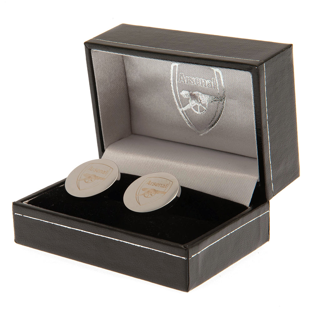 Official Arsenal FC Stainless Steel Round Cufflinks