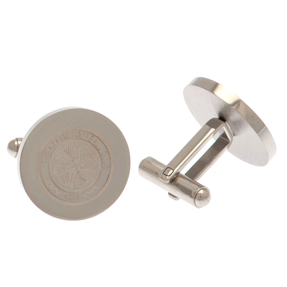 Official Celtic FC Stainless Steel Round Cufflinks