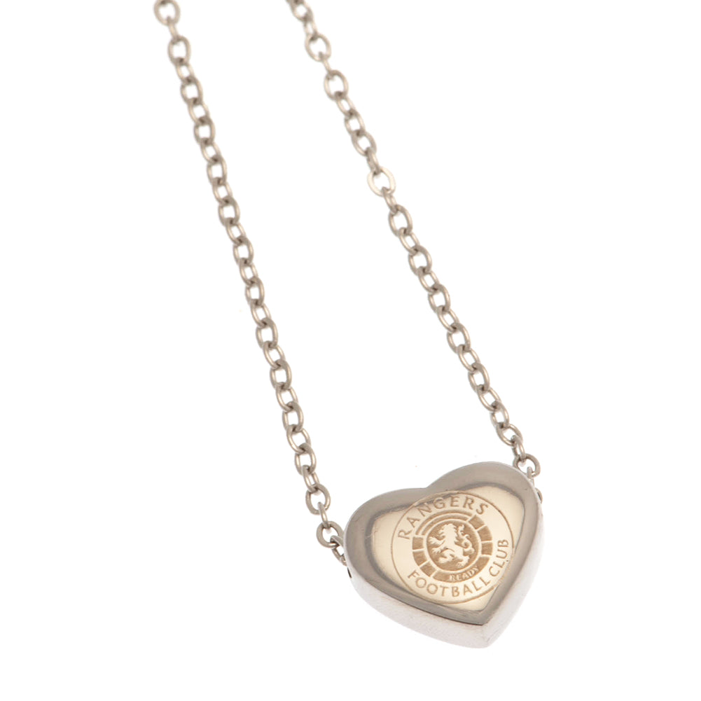 Official Rangers FC Stainless Steel Heart Necklace