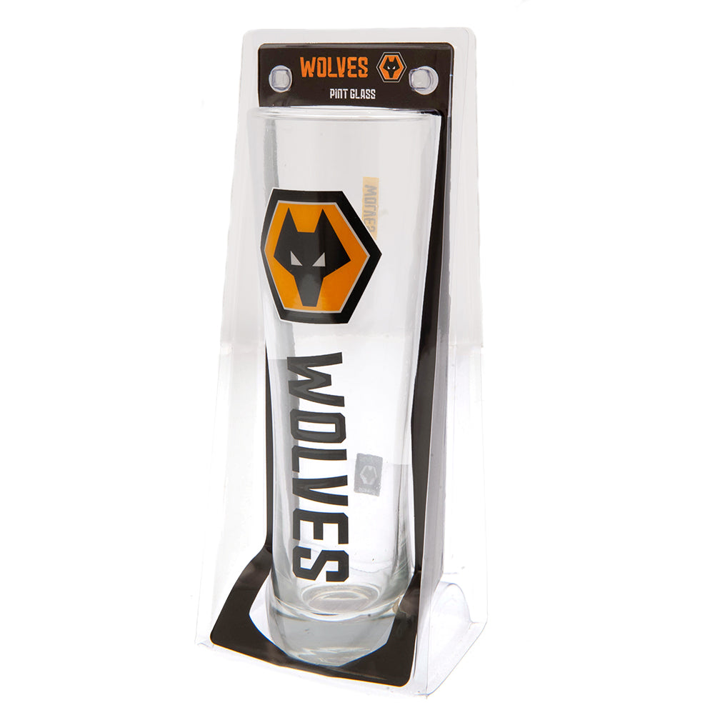 Official Wolverhampton Wanderers FC Tall Beer Glass