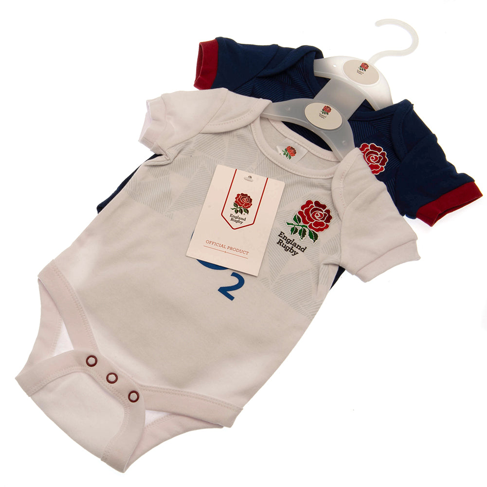 Official England RFU 2 Pack Bodysuit 3/6 mths PC