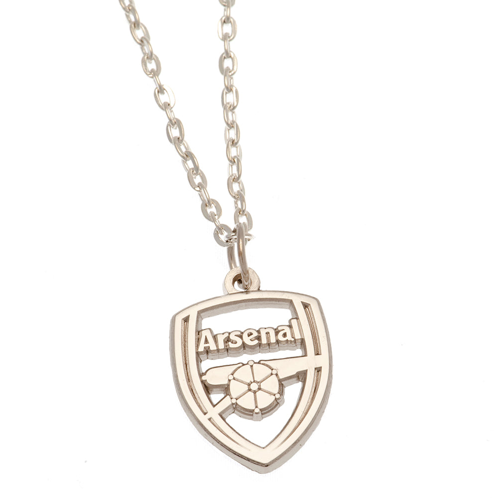 Official Arsenal FC Silver Plated Boxed Pendant CR