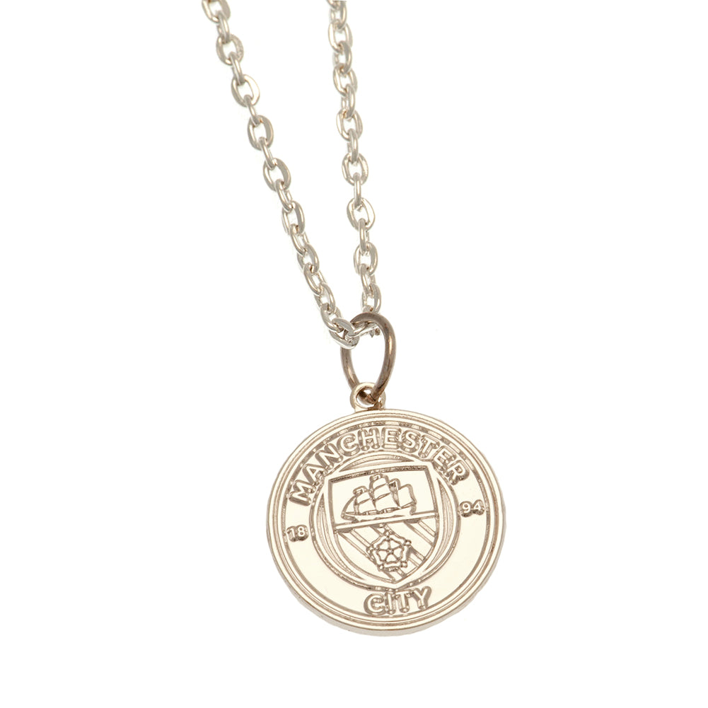 Official Manchester City FC Silver Plated Boxed Pendant