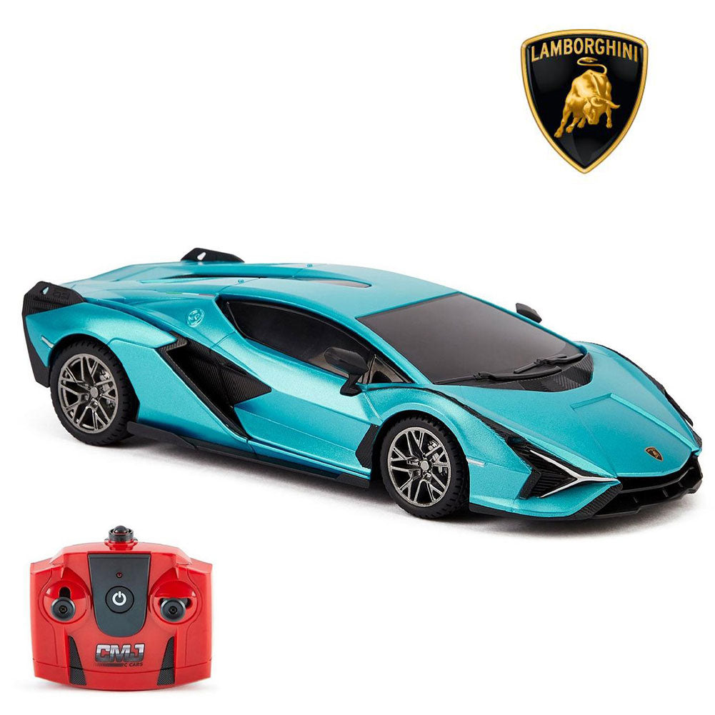 Official Lamborghini Sian Radio Controlled Car 1:24 Scale Blue