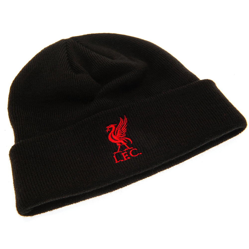 Official Liverpool FC Black Cuff Beanie