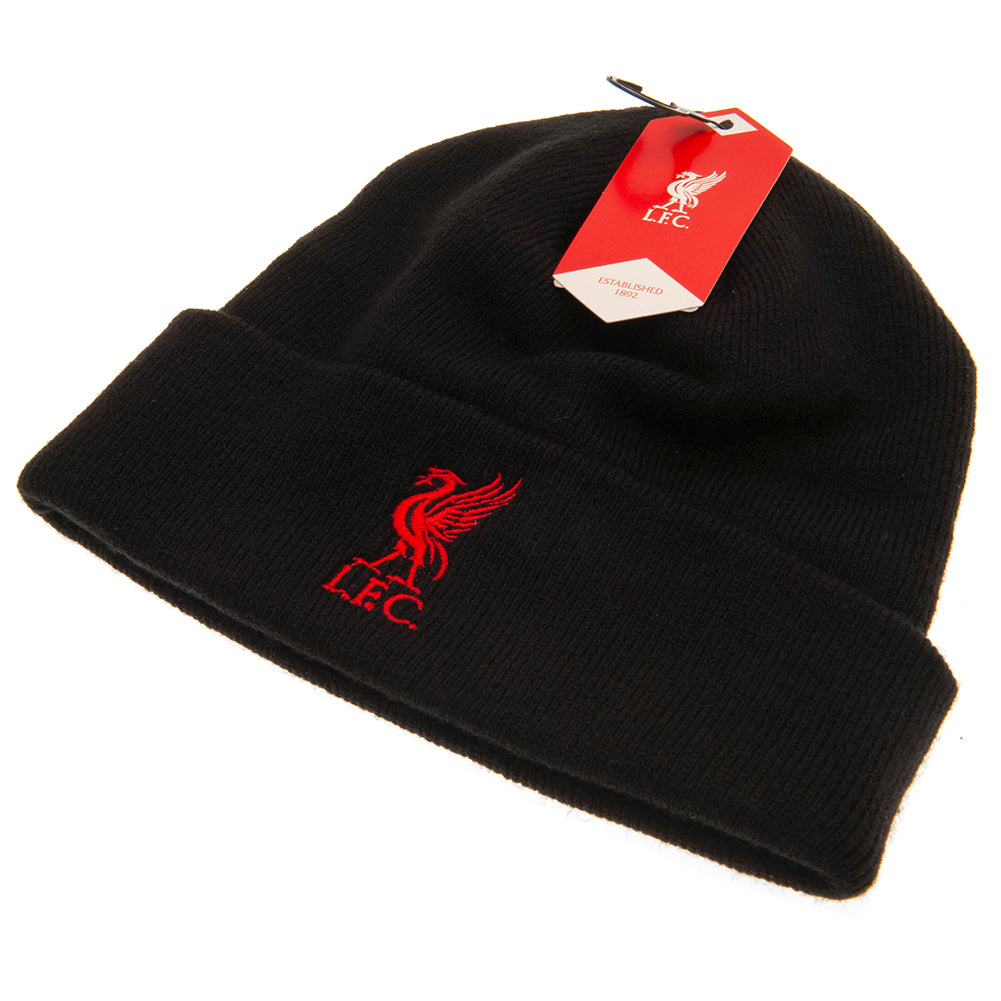 Official Liverpool FC Black Cuff Beanie