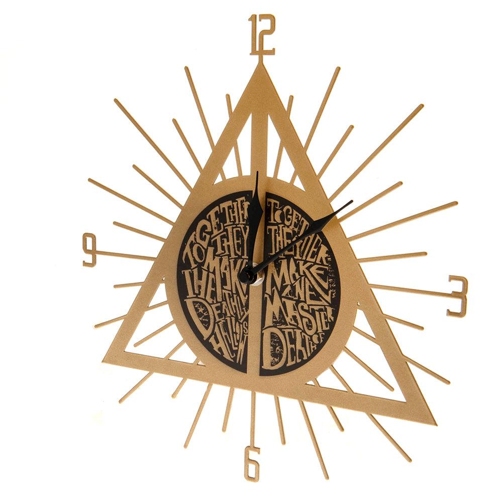 Official Harry Potter Premium Metal Wall Clock Deathly Hallows