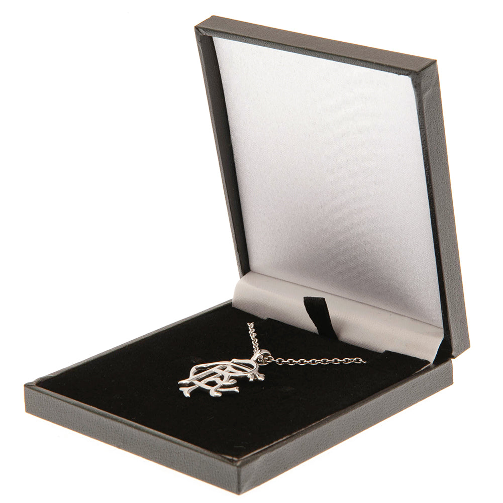 Official Rangers FC Scroll Crest Stainless Steel Pendant & Chain