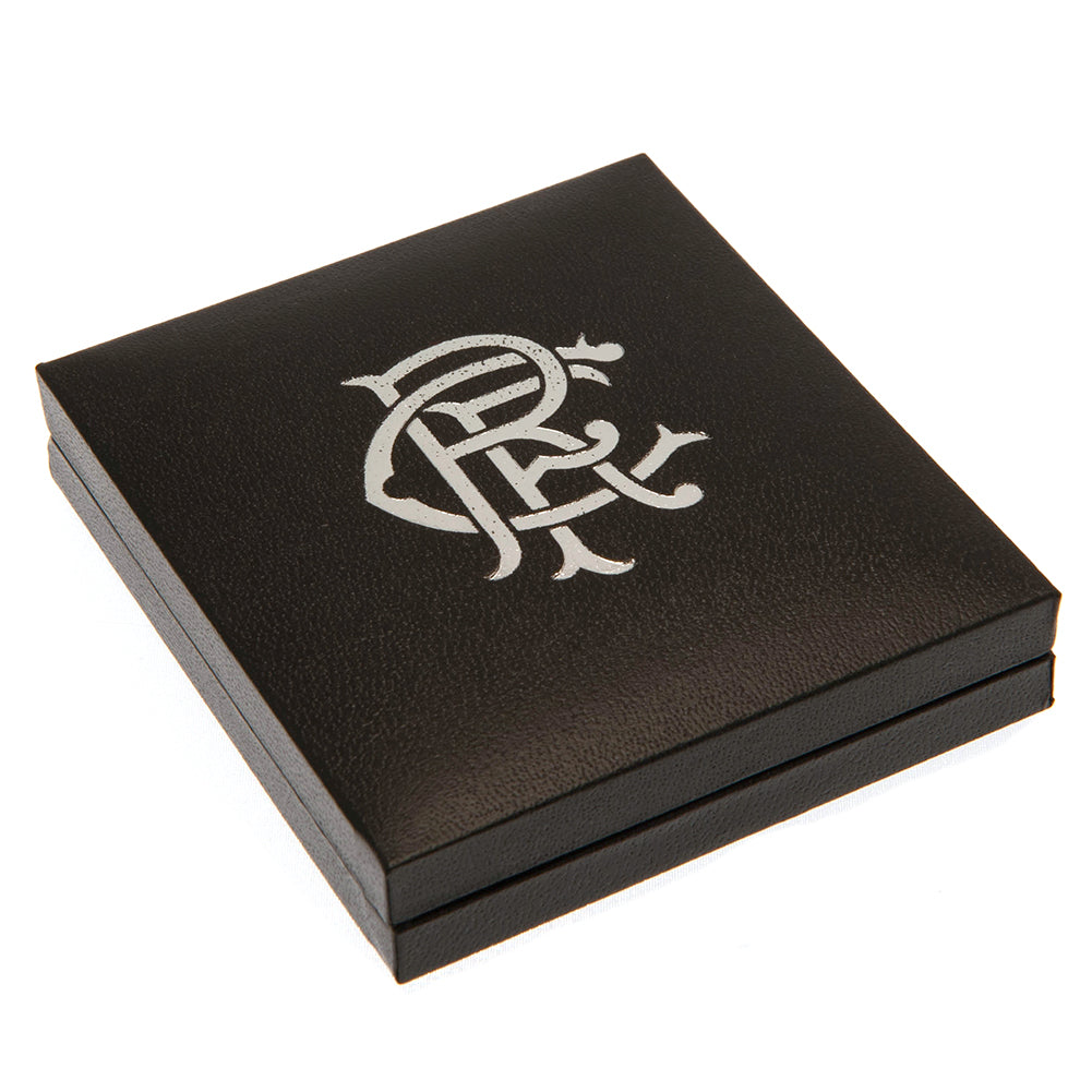 Official Rangers FC Scroll Crest Stainless Steel Pendant & Chain