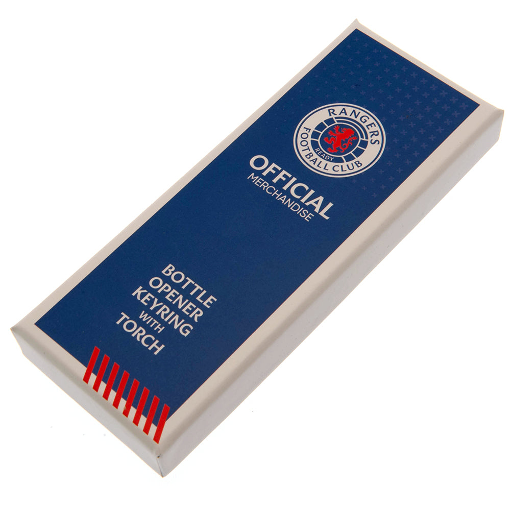 Official Rangers FC Keyring Torch Bottle Opener