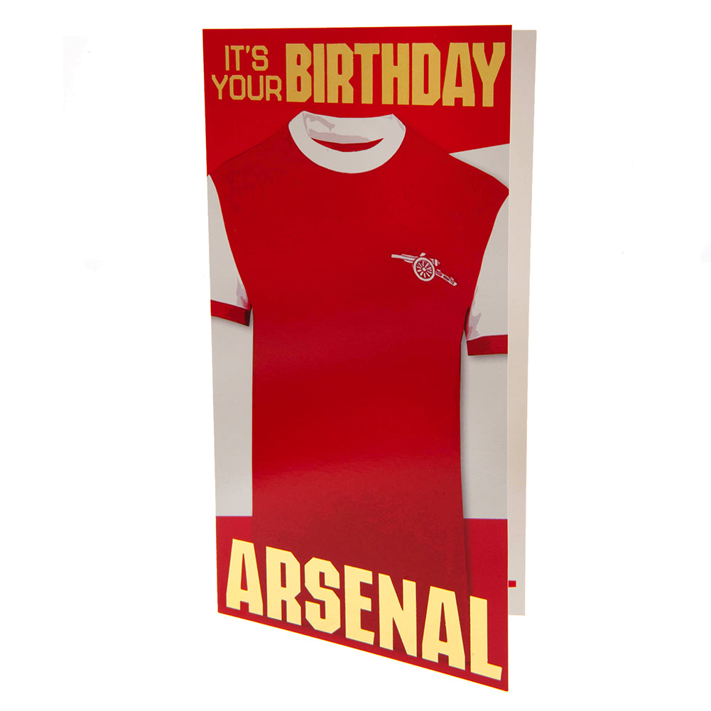 Official Arsenal FC Retro Shirt Birthday Card