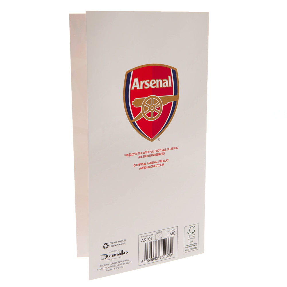 Official Arsenal FC Retro Shirt Birthday Card