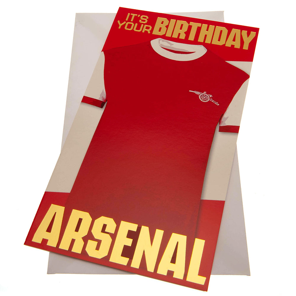 Official Arsenal FC Retro Shirt Birthday Card