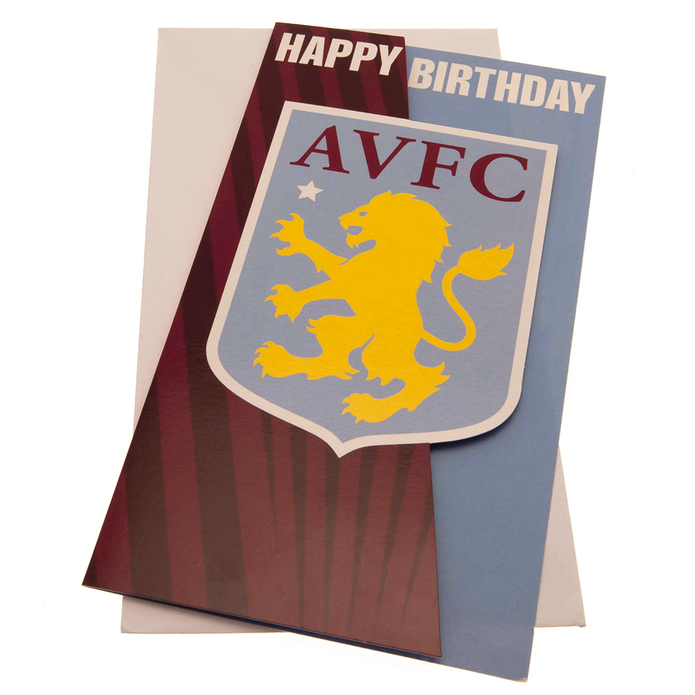 Official Aston Villa FC Crest Birthday Card