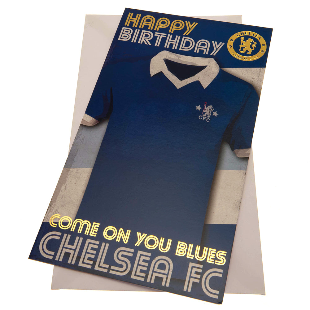 Official Chelsea FC Retro Shirt Birthday Card