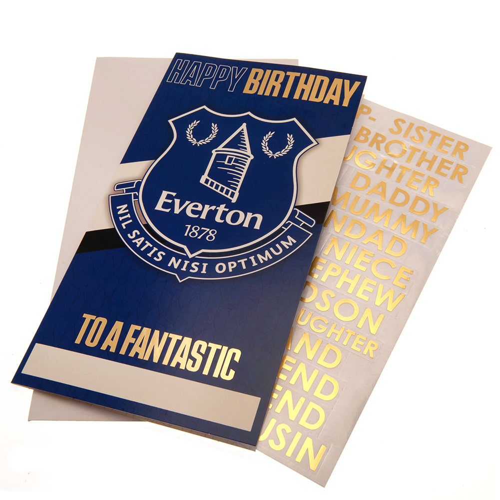 Official Everton FC Personalised Birthday Card