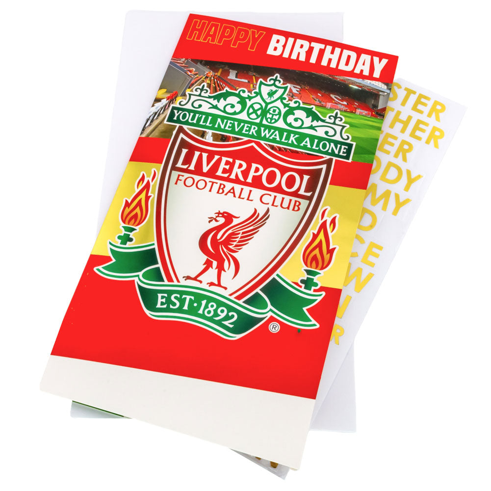 Official Liverpool FC Personalised Birthday Card