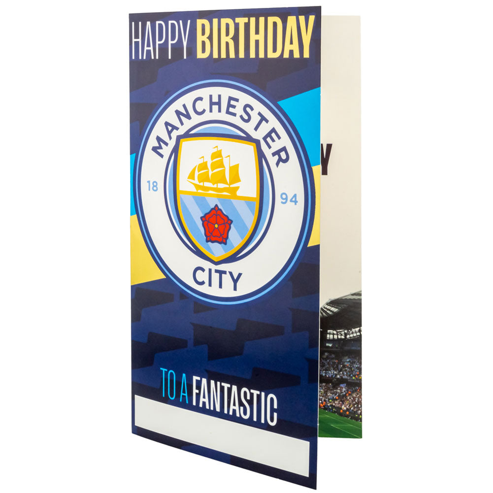 Official Manchester City FC Personalised Birthday Card