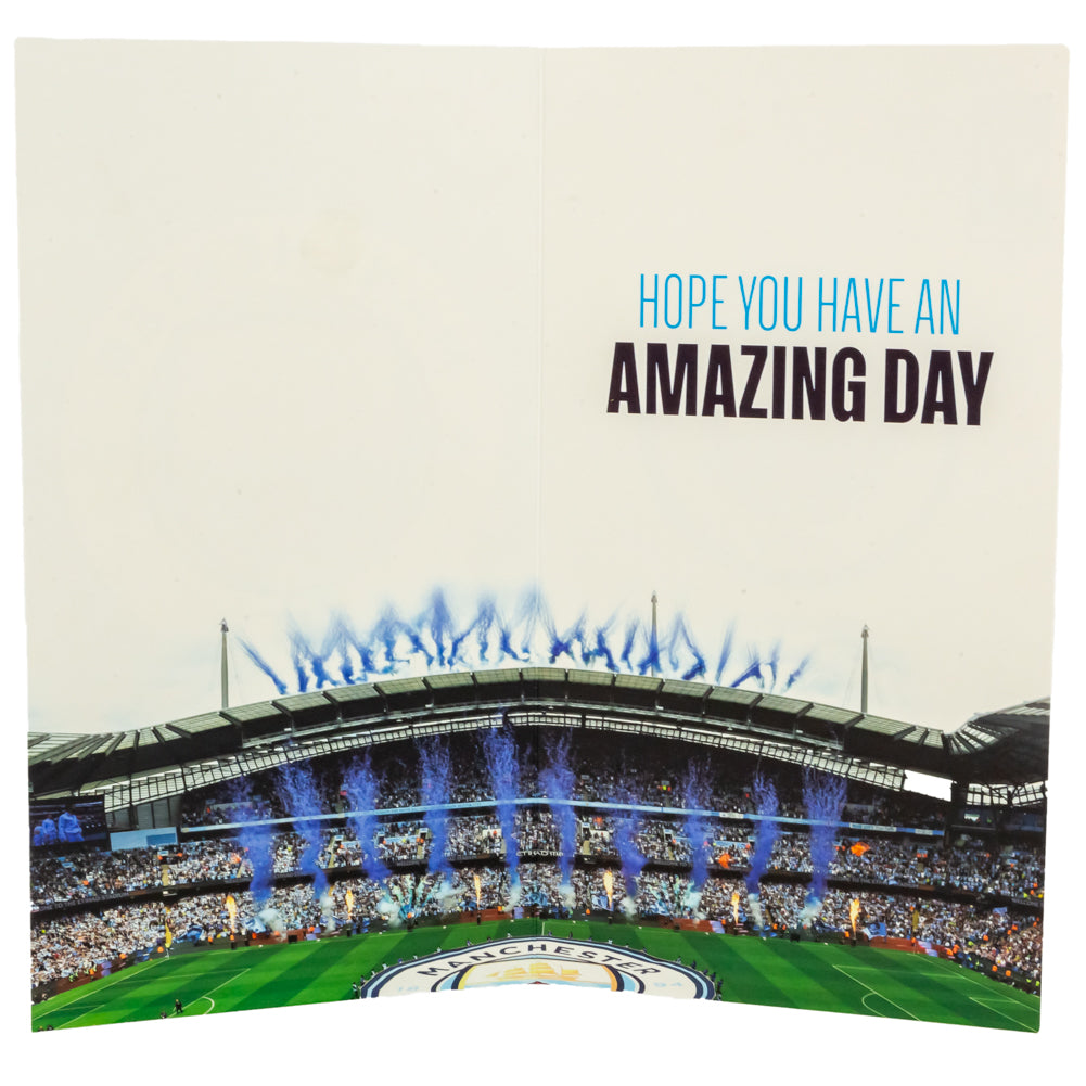 Official Manchester City FC Personalised Birthday Card