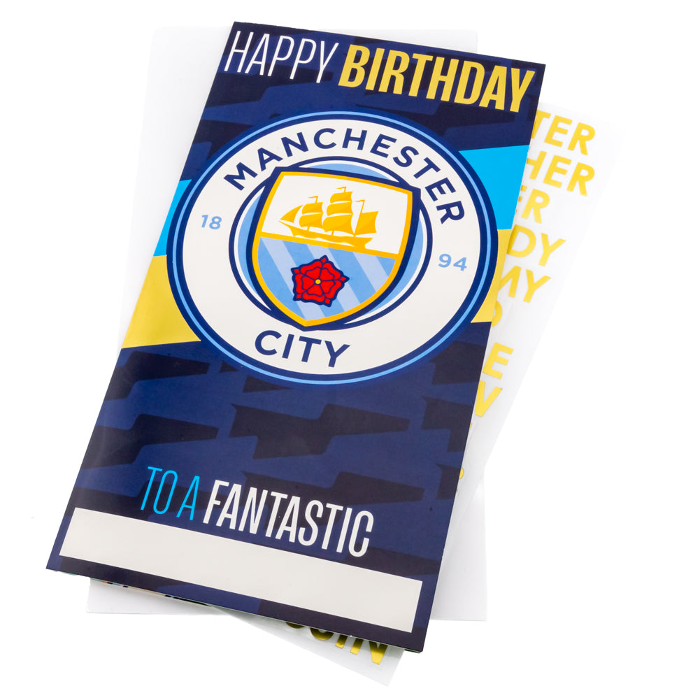 Official Manchester City FC Personalised Birthday Card