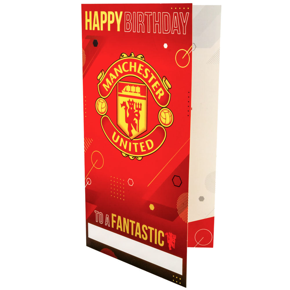 Official Manchester United FC Personalised Birthday Card