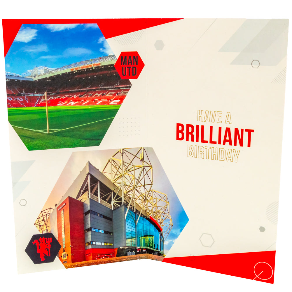 Official Manchester United FC Personalised Birthday Card