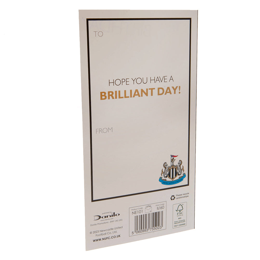 Official Newcastle United FC Crest Birthday Card