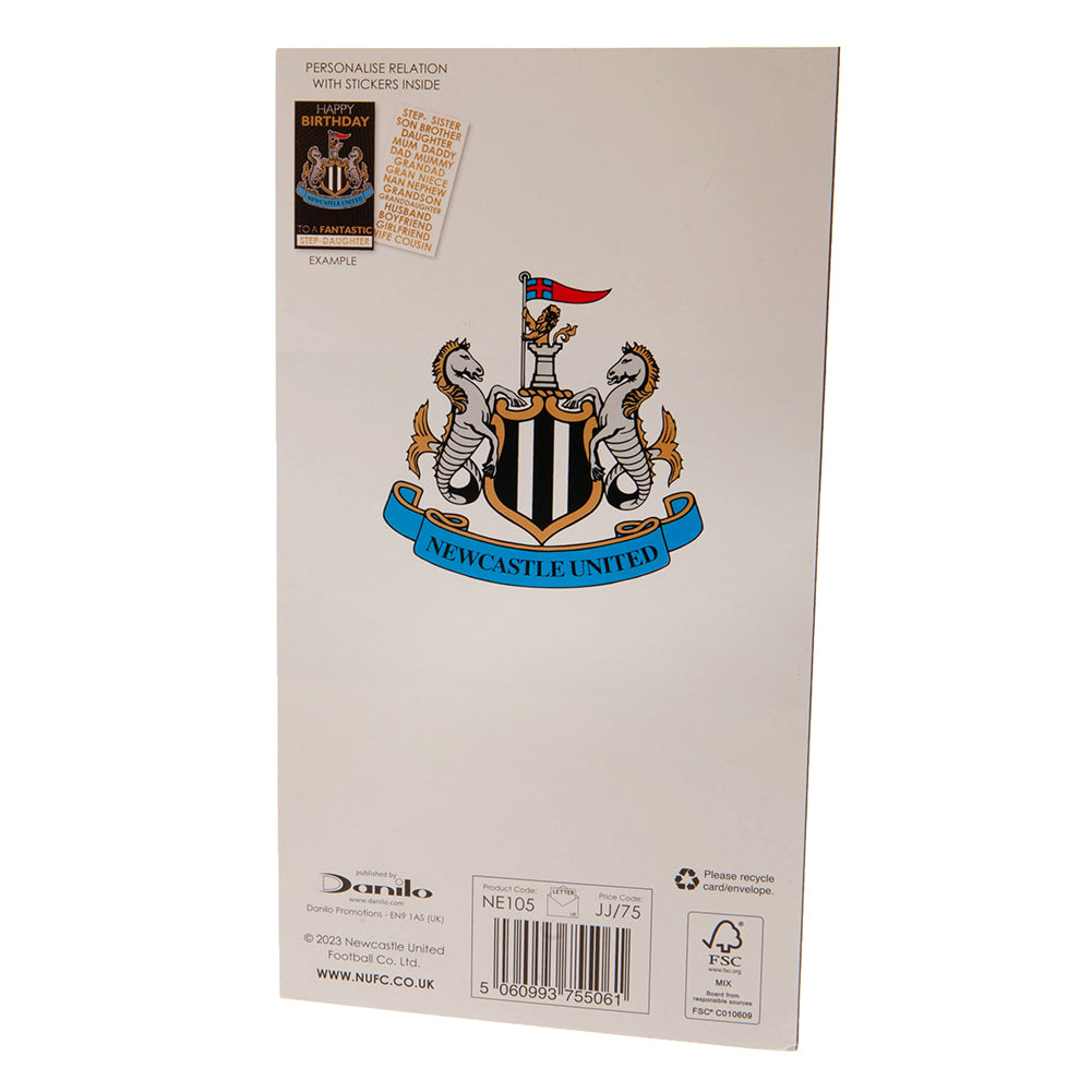 Official Newcastle United FC Personalised Birthday Card