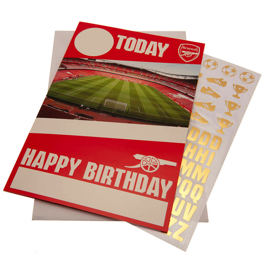 Official Arsenal FC Birthday Card With Stickers