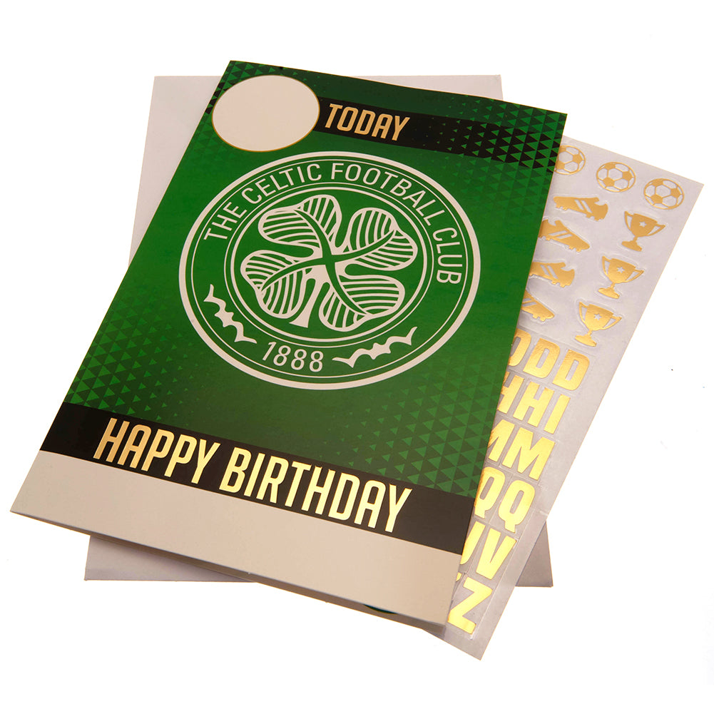 Official Celtic FC Birthday Card With Stickers