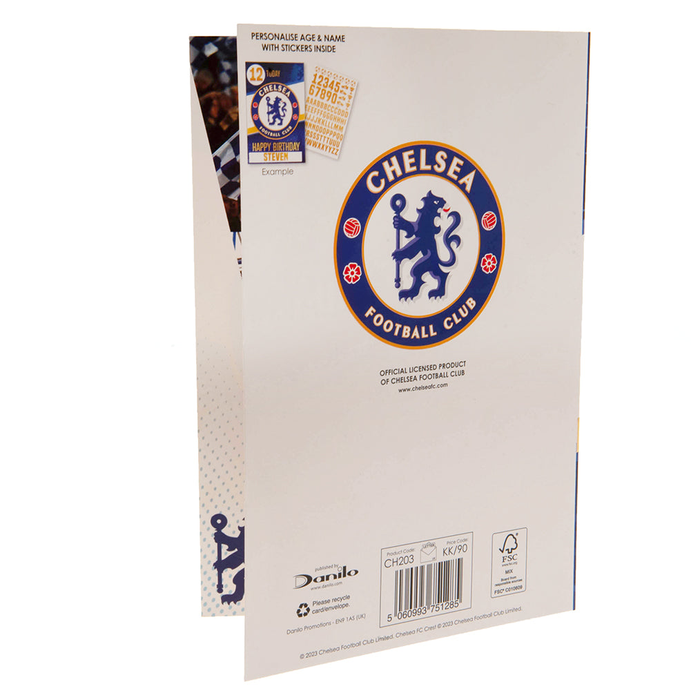 Official Chelsea FC Birthday Card With Stickers