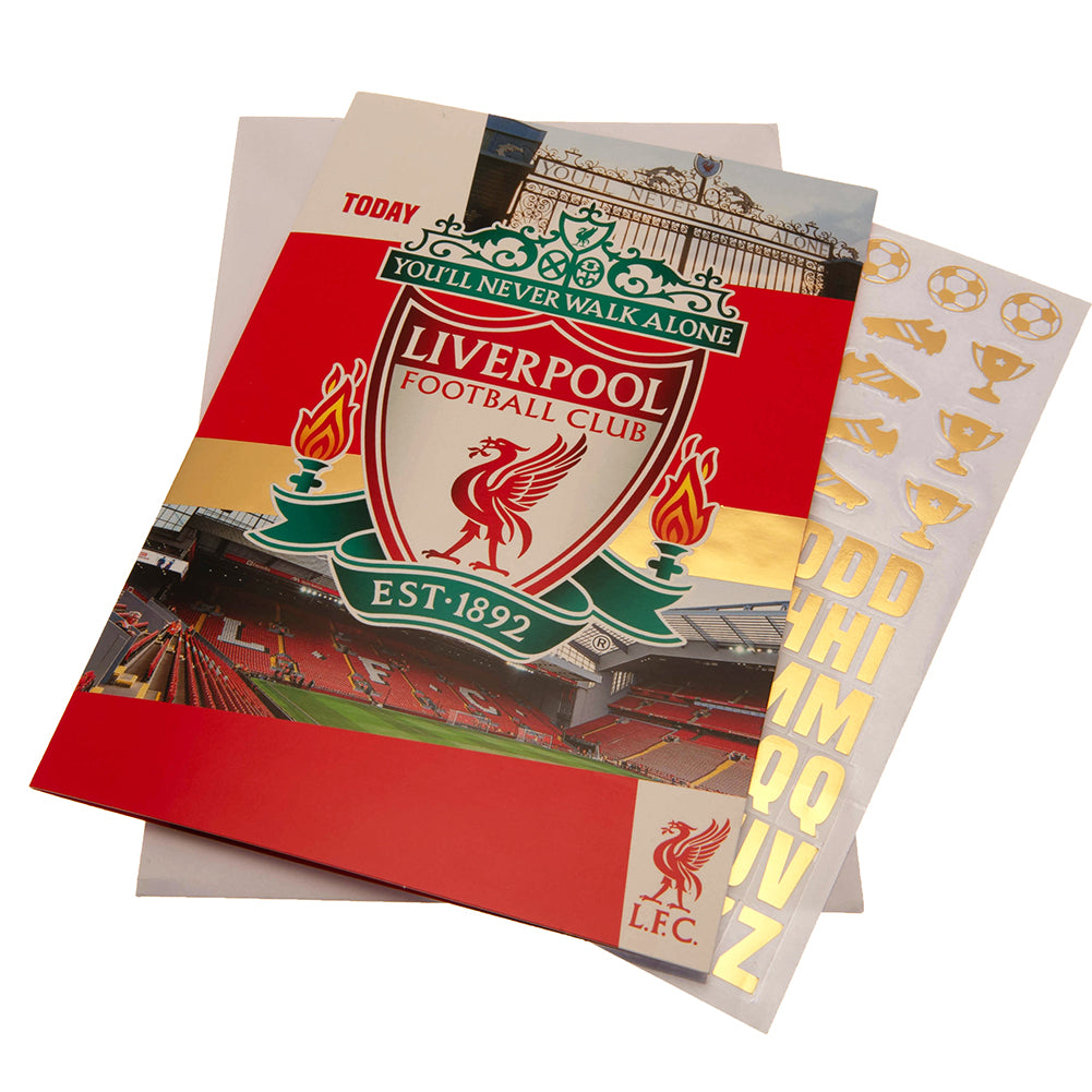 Official Liverpool FC Birthday Card With Stickers