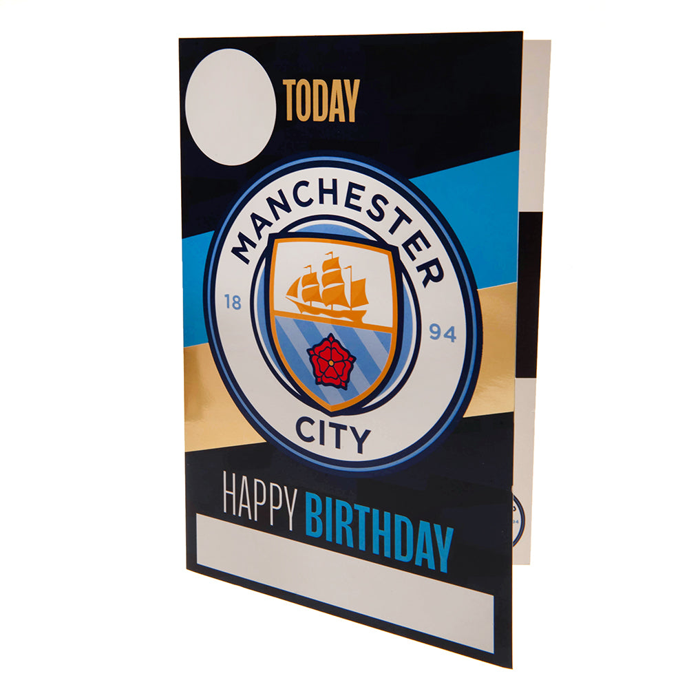 Official Manchester City FC Birthday Card With Stickers