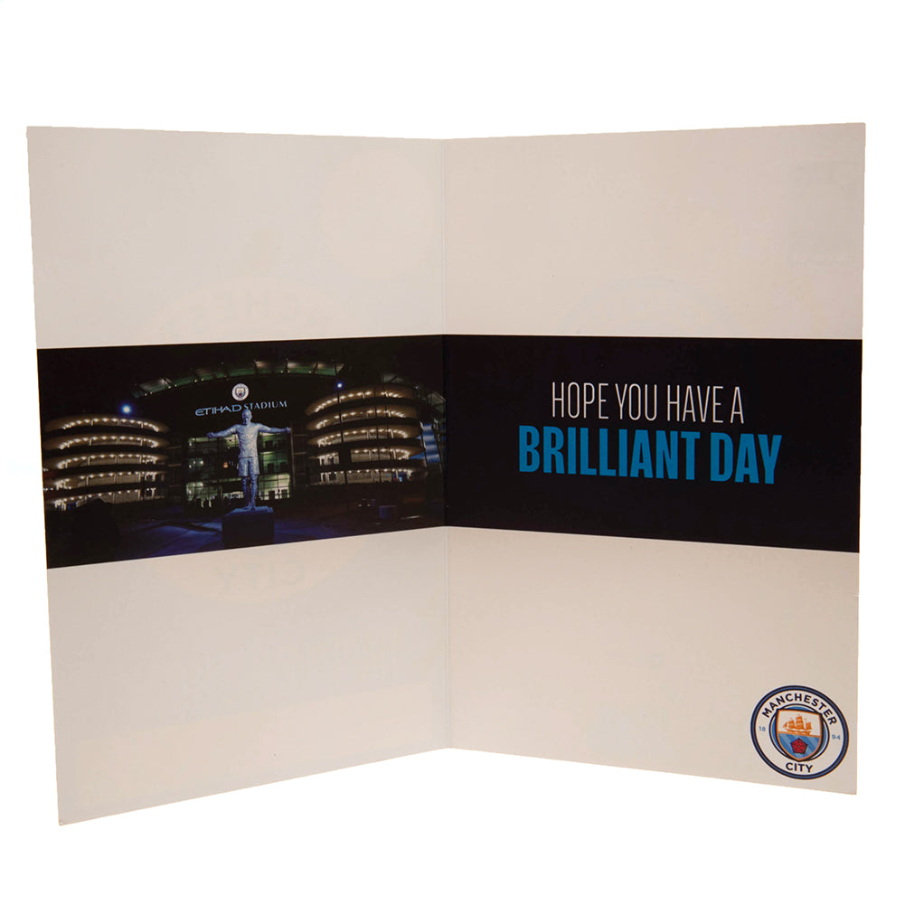 Official Manchester City FC Birthday Card With Stickers