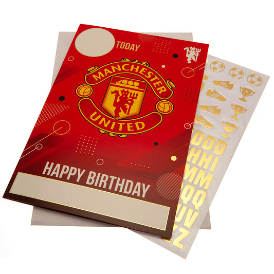 Official Manchester United FC Birthday Card With Stickers