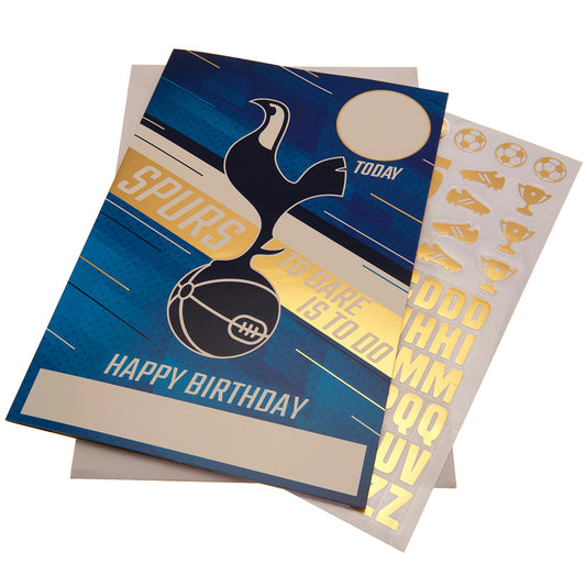 Official Tottenham Hotspur FC Birthday Card With Stickers