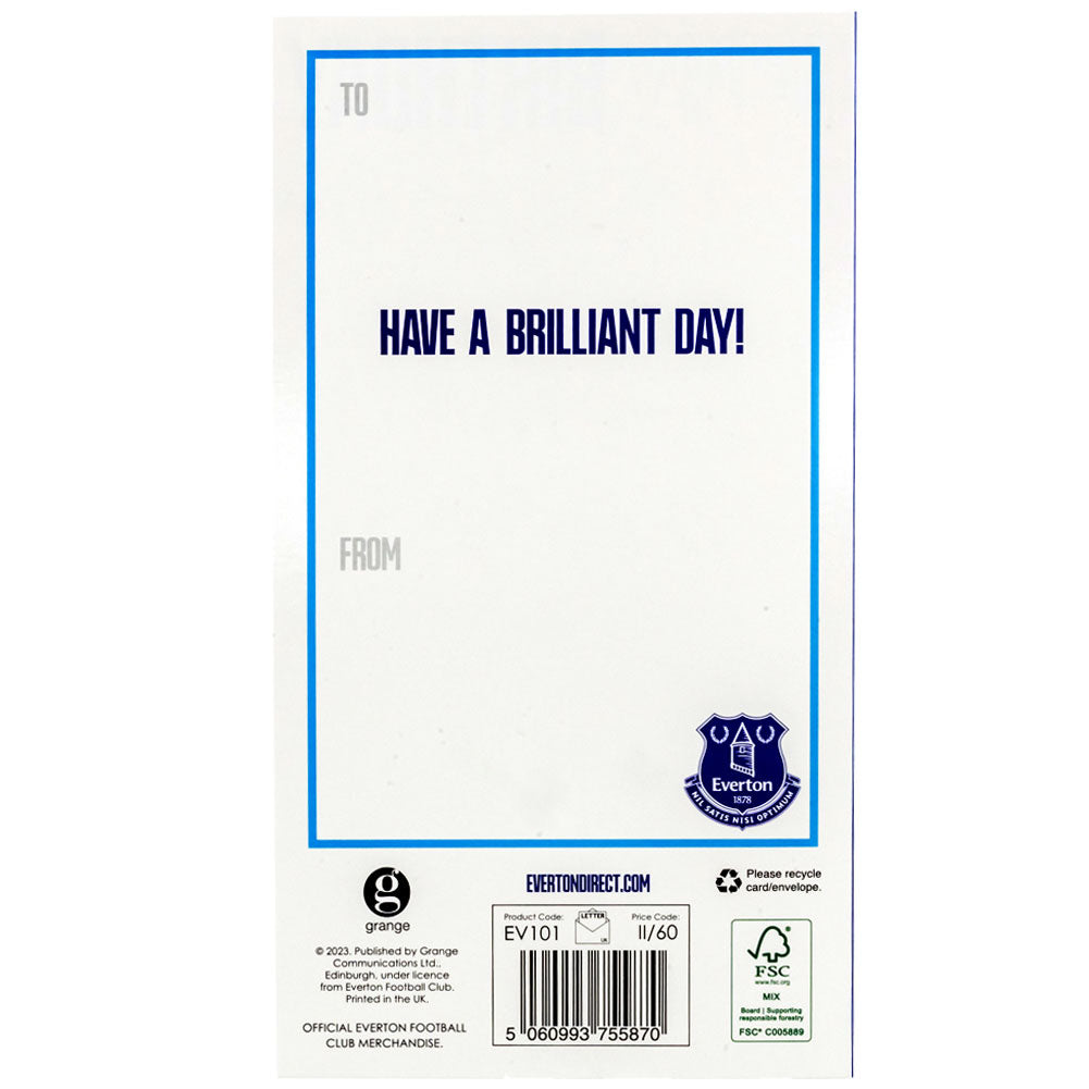 Official Everton FC Crest Birthday Card