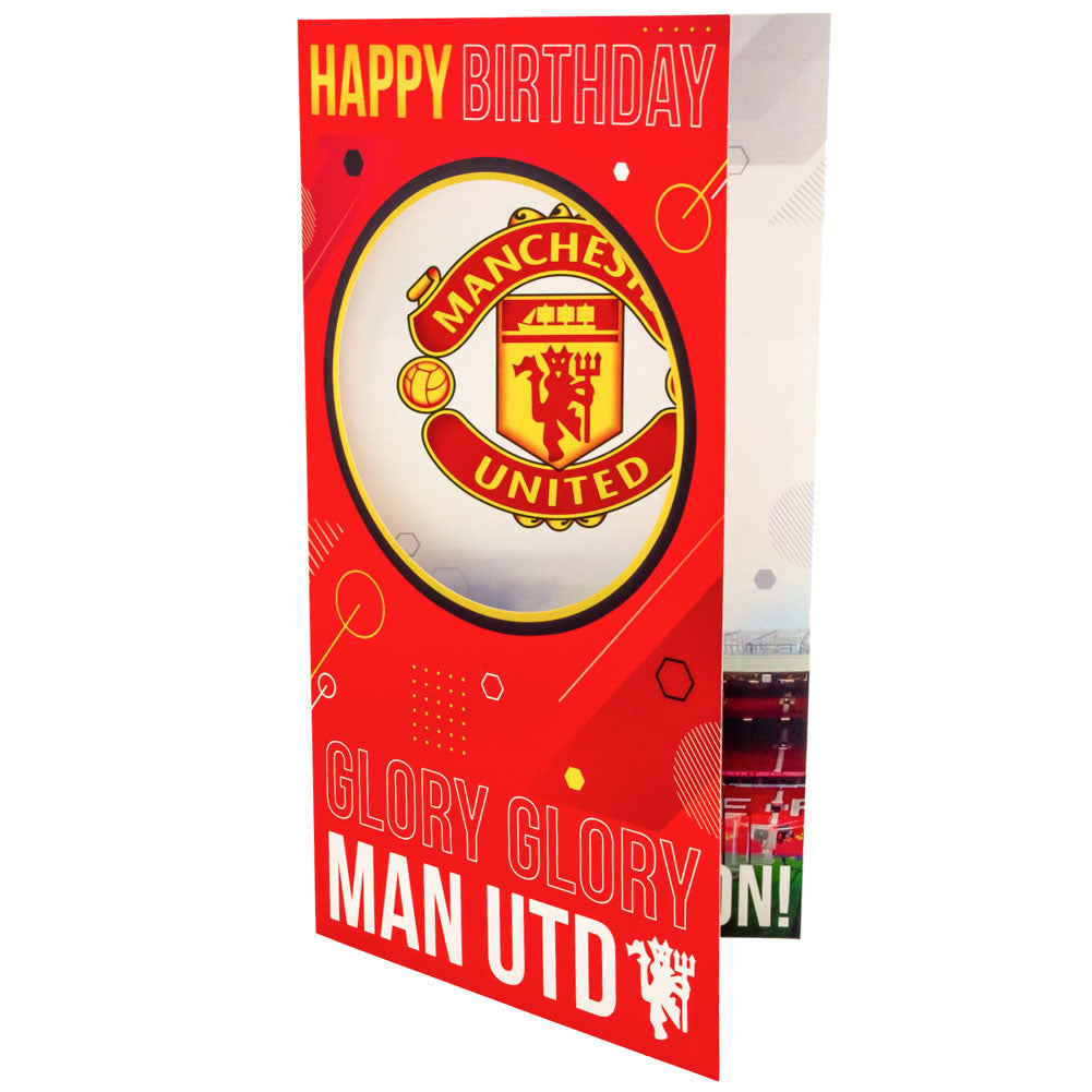 Official Manchester United FC Glory Glory Birthday Card