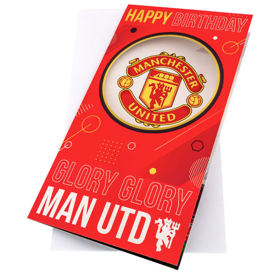 Official Manchester United FC Glory Glory Birthday Card