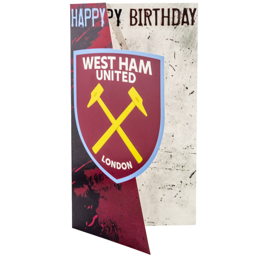 Official West Ham United FC Crest Birthday Card