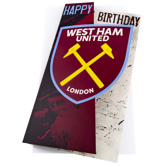 Official West Ham United FC Crest Birthday Card