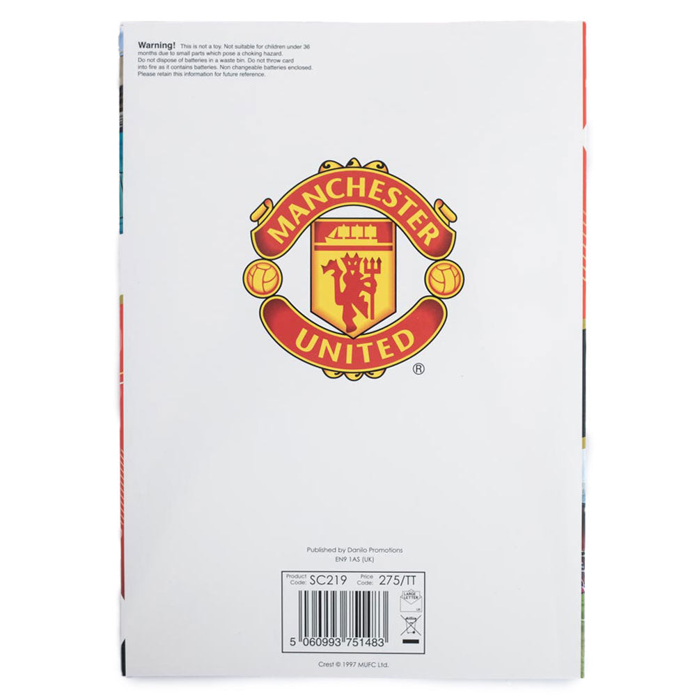 Official Manchester United FC Musical Birthday Card