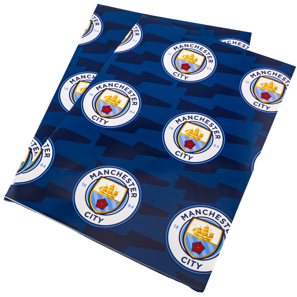 Official Manchester City FC Text Gift Wrap