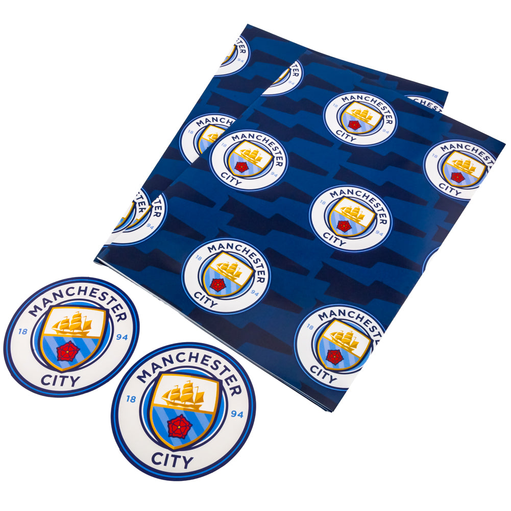 Official Manchester City FC Text Gift Wrap