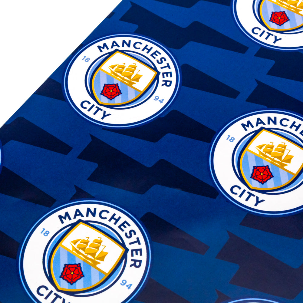 Official Manchester City FC Text Gift Wrap