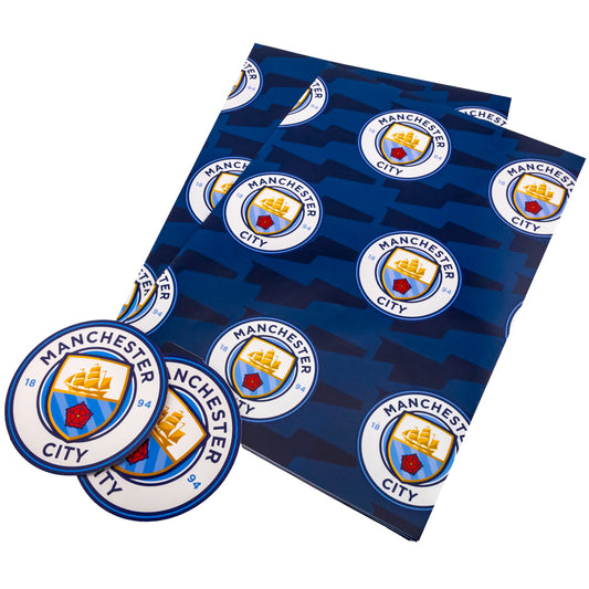 Official Manchester City FC Text Gift Wrap