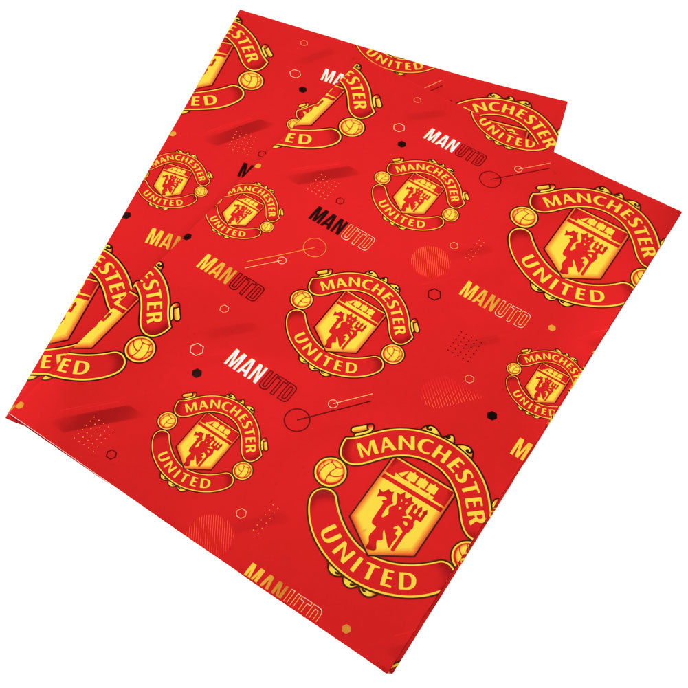 Official Manchester United FC Text Gift Wrap