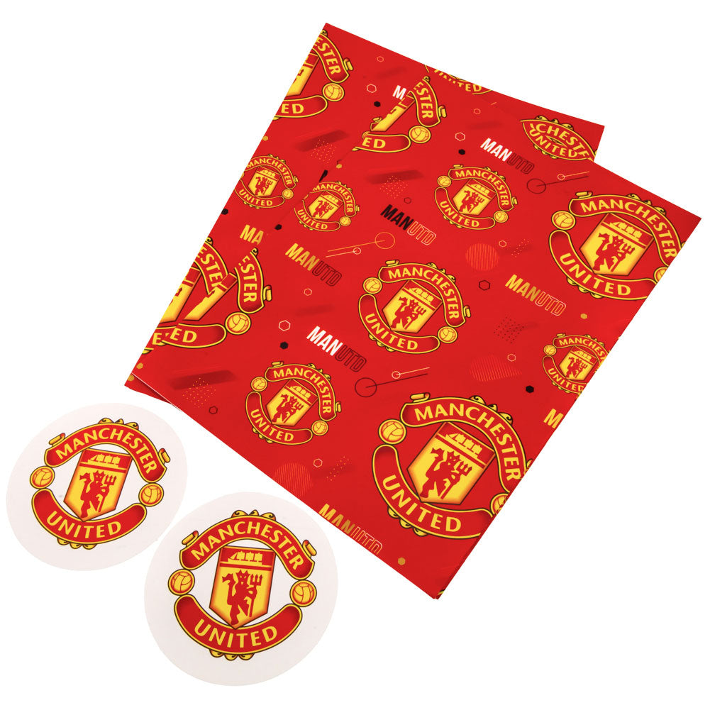 Official Manchester United FC Text Gift Wrap