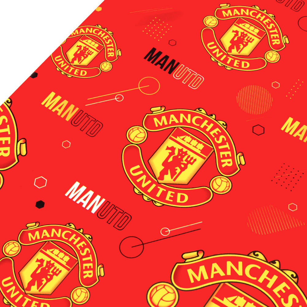 Official Manchester United FC Text Gift Wrap